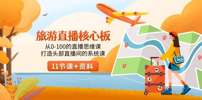 旅游-直播核心板，从0-100的直播思维课，打造头部直播间的系统课-创客资源阁